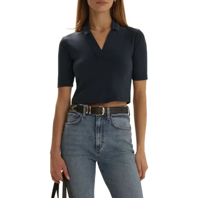 Favorite Daughter The Reading Johnny Collar Polo In Black