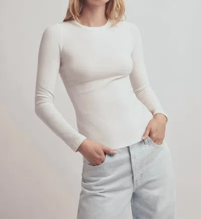 Favorite Daughter The Ribbed Long Sleeve In White