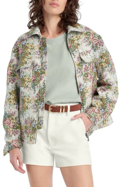 Favorite Daughter The Rinnie Floral Jacquard Jacket In Green