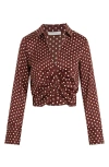 Favorite Daughter The Ruby Polka Dot Top In Sangria Ditsy Dot