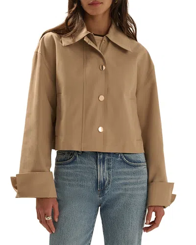 Favorite Daughter The Rue Cotton Blend Cropped Trench Coat In Multi