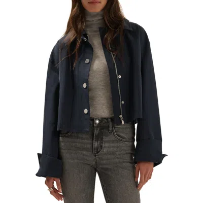 Favorite Daughter The Rue Cropped Trench In Blue