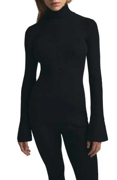 Favorite Daughter The Runway Rib Turtleneck Sweater In Black