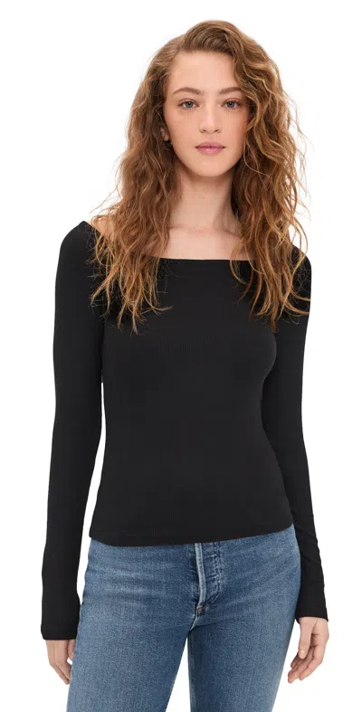 Favorite Daughter Cold Shoulder Top In Black