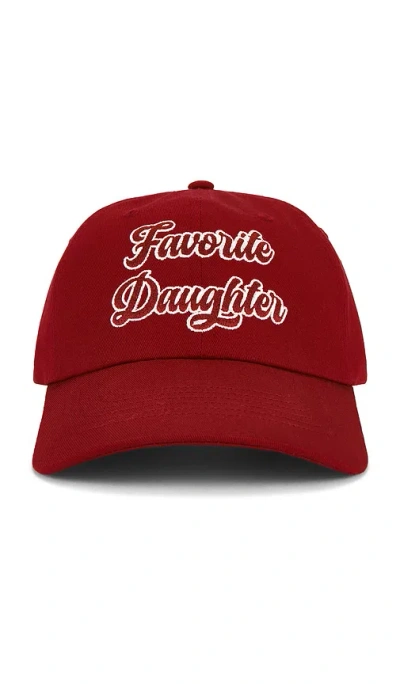 Favorite Daughter The Script Logo Baseball Cap In Brown