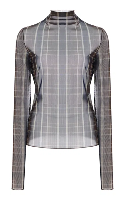 Favorite Daughter The Sheer Fantasy Chiffon Top In Plaid