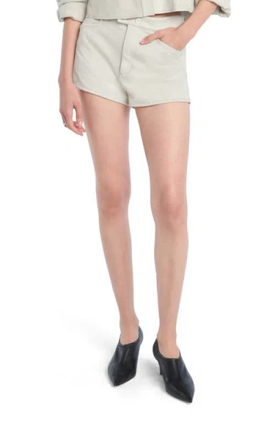 Favorite Daughter The Short Faux Suede Shorts In Gray