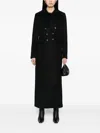 Favorite Daughter The Simon Double Breasted Longline Coat In Black