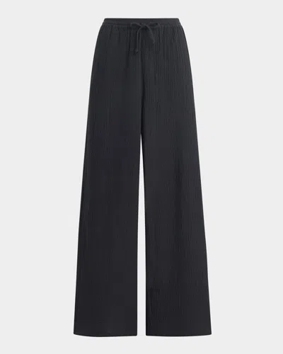 Favorite Daughter The Slip It On Gauze Pants In Black