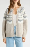 Favorite Daughter The Snowed In Fair Isle Merino Wool & Cashmere Blend Cardigan In Multi