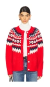 Favorite Daughter The Snowed In Cardigan In Red