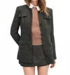 Favorite Daughter The Spencer Jacket In Mocha Plaid In Gray