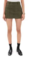 Favorite Daughter Wool Herringbone Spencer Skort In Green