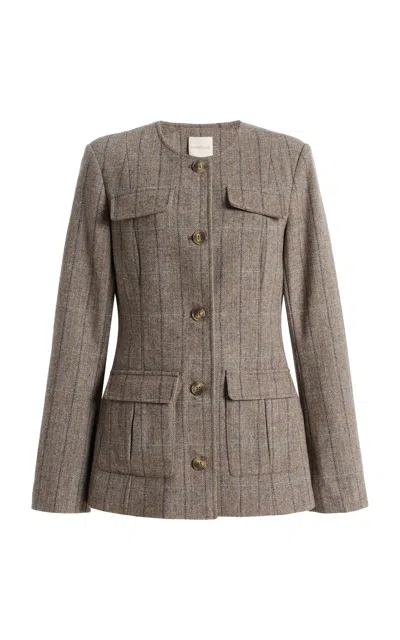 Favorite Daughter The Spencer Wool-blend Jacket In Brown