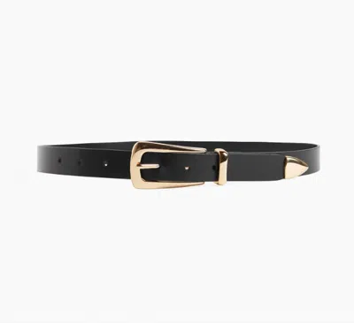Favorite Daughter The Statement Belt In Black/gold In Pink