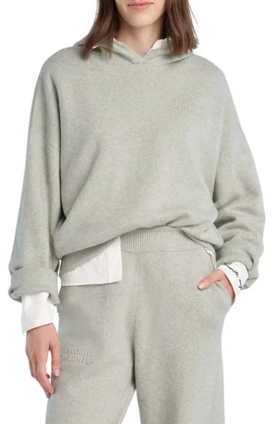 Favorite Daughter The Staying In Cotton & Cashmere Hoodie In Gray