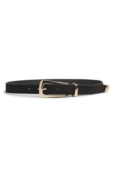 Favorite Daughter The Suede Statement Belt In Black