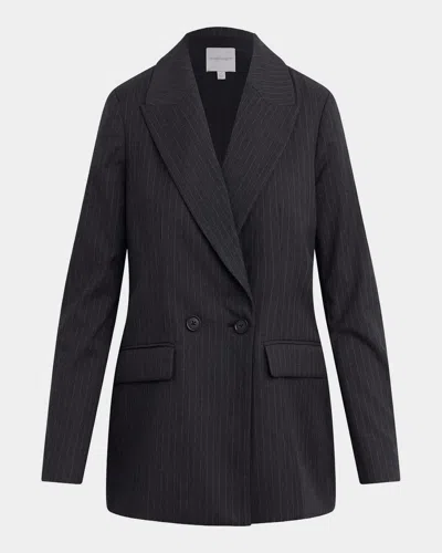 Favorite Daughter The Suits You Pinstripe Blazer In Blue