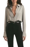 Favorite Daughter The Take Me Seriously Bodysuit In Ultimate Gray