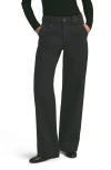 Favorite Daughter Taylor Low Rise Wide Leg Trouser Jeans In Faded Black In Norway