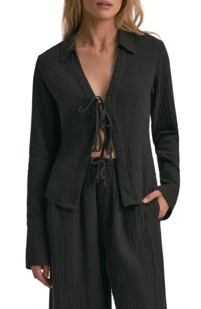 Favorite Daughter The Tied & True Cotton Gauze Shirt