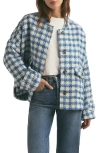 Favorite Daughter The Timeless Houndstooth Tweed Jacket In Blue Jay Houndstood