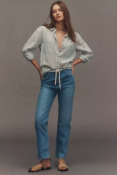 Favorite Daughter The Valentina High-rise Straight-leg Jeans In Blue