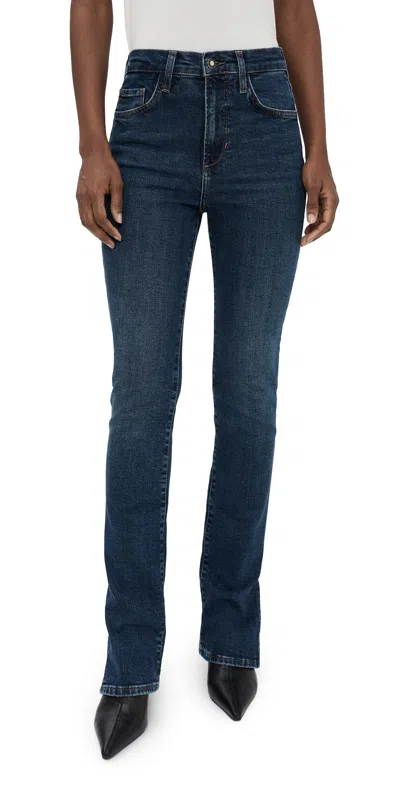 Favorite Daughter The Valentina Super High Rise Straight Jeans In Essex In Blue