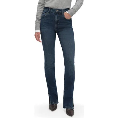 Favorite Daughter The Valentina Split Hem Super High Waist Bootcut Jeans In Blue