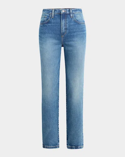 Favorite Daughter The Valentina Super-high Rise Straight Jeans In Blue