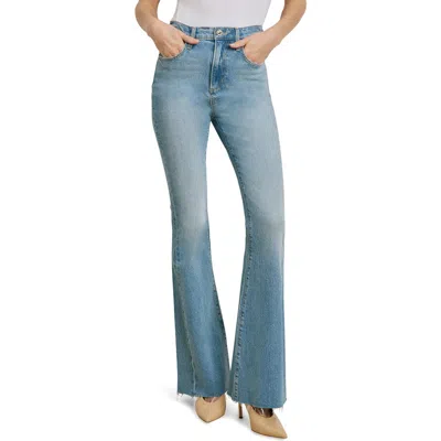 Favorite Daughter The Valentina Super High Waist Flare Jeans In Blue