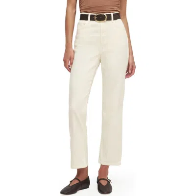 Favorite Daughter The Valentina Super High Waist Straight Leg Jeans In White