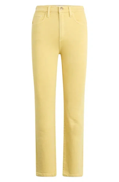Favorite Daughter The Valentina Super High Waist Straight Leg Jeans In Yellow
