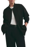 Favorite Daughter The Varsity Bomber Jacket In Black