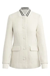 Favorite Daughter The Varsity Bouclé Blazer In White