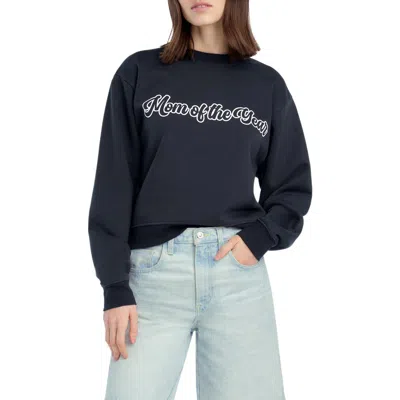 Favorite Daughter The Varsity Mom Of The Year French Terry Graphic Sweatshirt In Blue