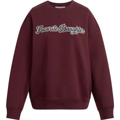 Favorite Daughter The Varsity Sweatshirt In Burgundy