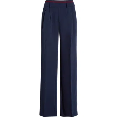 Favorite Daughter The Varsity Wide Leg Pants In Blue