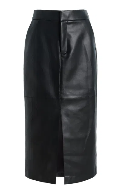 Favorite Daughter The Vegan Leather Meyer Skirt In Black