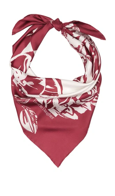 Favorite Daughter The Vintage Floral Silk Square In Red