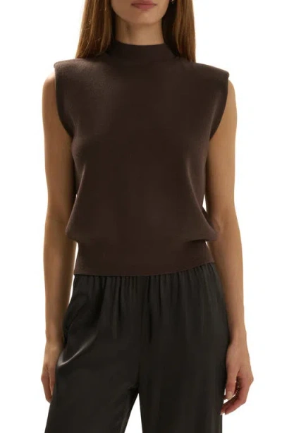 Favorite Daughter The Whitney Sleeveless Knit Crop Top In Espresso