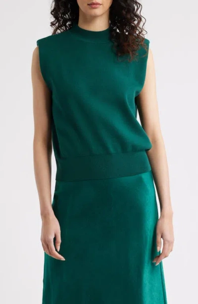 Favorite Daughter The Whitney Sleeveless Knit Crop Top In Green