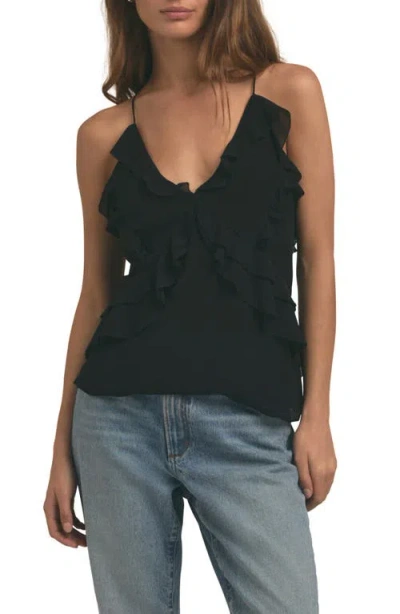 Favorite Daughter The Who Me Ruffle Camisole In Black