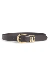Favorite Daughter The William Split Decision Leather Belt In Pattern