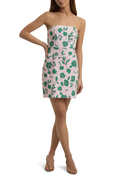 Favorite Daughter The Willow Floral Strapless Dress In Wisteria Field Flo