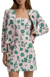 Favorite Daughter The Willow Floral Stretch Cotton Bolero Jacket In Wisteria Field Flo