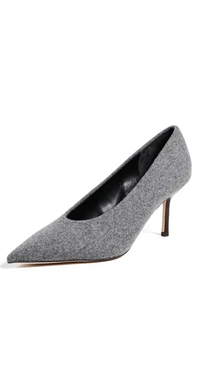 Favorite Daughter The Zoe Felt Pumps Grey In Gray