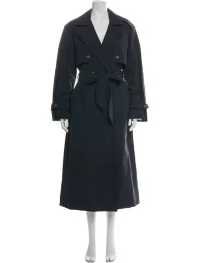 Pre-owned Favorite Daughter Trench Coat In Blue