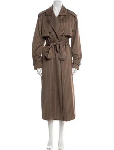 Pre-owned Favorite Daughter Trench Coat In Brown