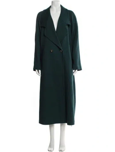 Pre-owned Favorite Daughter Trench Coat In Green